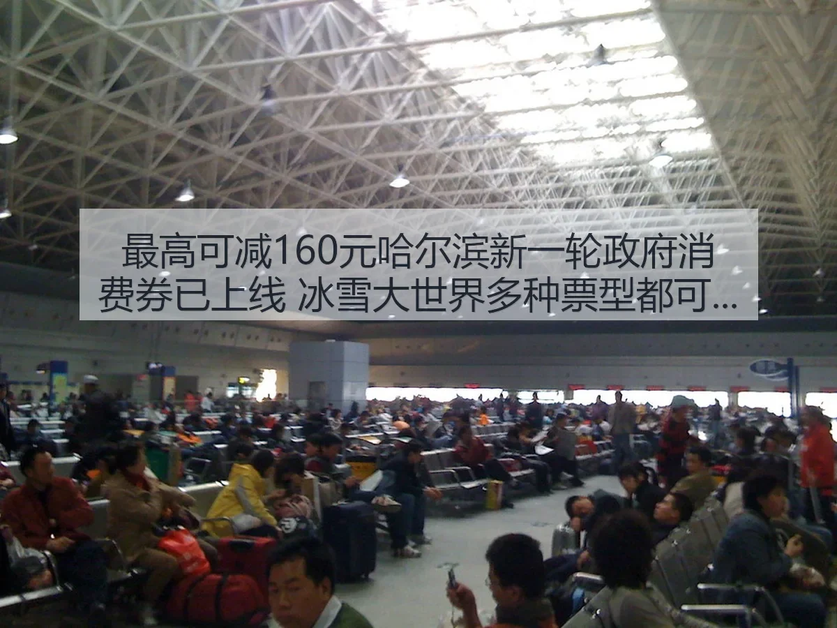 最高可减160元哈尔滨新一轮政府消费券已上线冰雪大世界多种票型都能用上,冰雪消费热度再升温